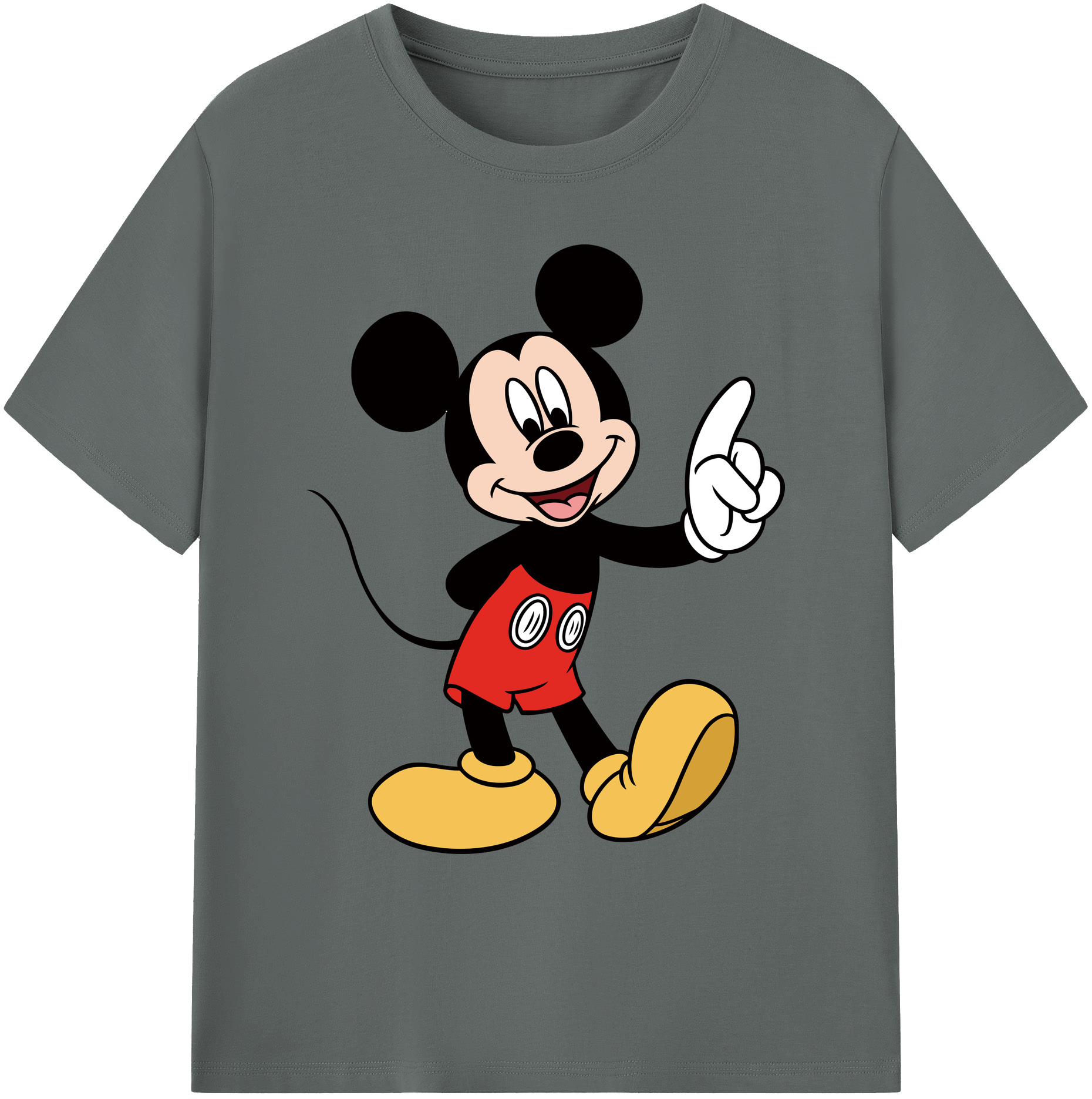 ミッキーマウス Mickey Mouse 綿100％ メンズ半袖Tシャツ｜肌触りやわらか＆通気性